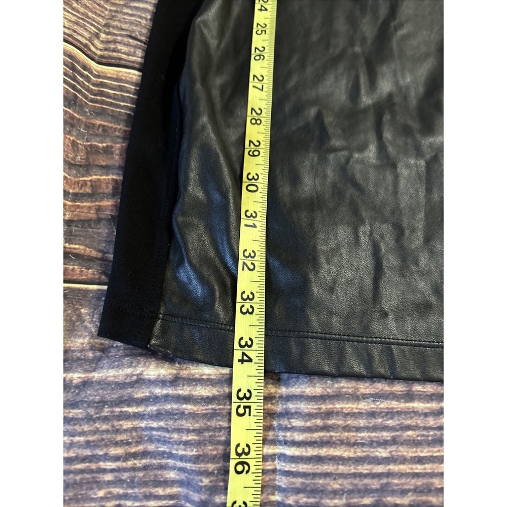 Aritzia Wilfred Free Black Sleeveless Bodycon Faux Leather Dress Size XSmall - Picture 6 of 7